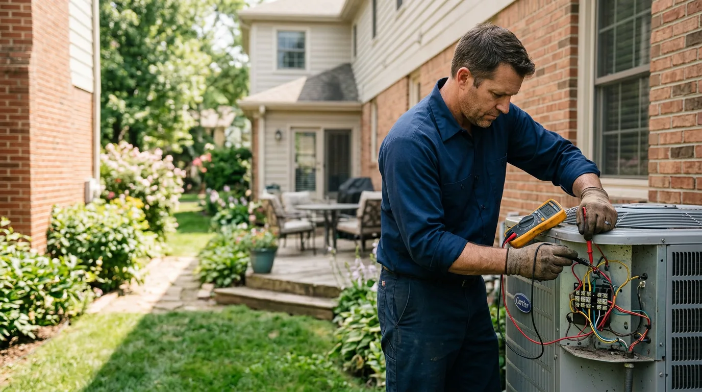 HVAC technician working near Franklin, NY
